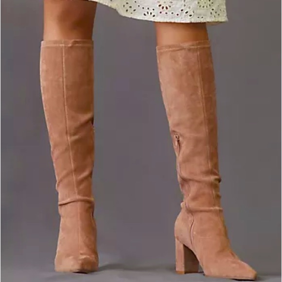 Sam Edelman Shoes - SAM EDELMAN Tall Tan Suede Heeled Boots